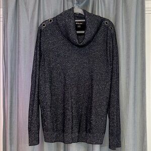 Style & Co. Black and Gray Knit Sweater